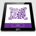 QR Code Scanner - Tablet PC Royalty Free Stock Photo