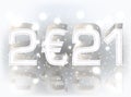 New 2021 year with euro currency sign, vector Royalty Free Stock Photo