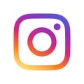 Instagram Logo - Vector - Original Gradient Color - Isolated. Multicolor Instagram Latest Icon for Web Page, Mobile App or Print M Royalty Free Stock Photo