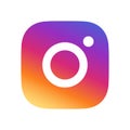Instagram Logo - Vector - Original Gradient Color - Isolated. Multicolor Instagram Latest Icon for Web Page, Mobile App or Print M Royalty Free Stock Photo