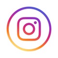 Instagram Logo - Vector - Original Gradient Color - Isolated. Multicolor Instagram Latest Icon for Web Page, Mobile App or Print M Royalty Free Stock Photo