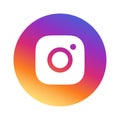 Instagram Logo - Vector - Original Gradient Color - Isolated. Multicolor Instagram Latest Icon for Web Page, Mobile App or Print M Royalty Free Stock Photo