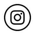 Instagram Logo - Vector - Black Silhouette Shape - Isolated. Instagram Latest Icon for Web Page, Mobile App or Print Materials. Tr