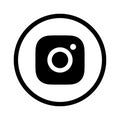 Instagram Logo - Vector - Black Silhouette Shape - Isolated. Instagram Latest Icon for Web Page, Mobile App or Print Materials. Tr Royalty Free Stock Photo