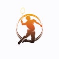 Badminton Smash Logo Design inspiration