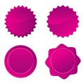 Premium Stock Photo of Pink Badge Set 4 Royalty Free Stock Photo