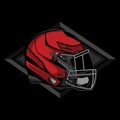 Simple helmet american football logo