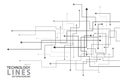 Circuit technology background with hi-tech digital data connection system and computer electronic design. vector background Royalty Free Stock Photo