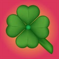 Four leaf clover in flat design vector eps 10 Royalty Free Stock Photo