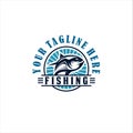 Fishing Tournament vector design logo collection Royalty Free Stock Photo