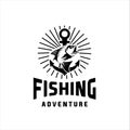 Fishing Tournament vector design logo collection Royalty Free Stock Photo