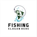 Fishing Tournament vector design logo collection Royalty Free Stock Photo