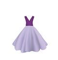 Purple elegant evening dress