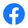 Facebook Logo - Vector - Original Latest Blue Color - Isolated. F Icon for Web Page, Mobile App or Print Materials. Transparent Royalty Free Stock Photo