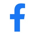Facebook Logo - Vector - Original Latest Blue Color - Isolated. F Icon for Web Page, Mobile App or Print Materials. Transparent Royalty Free Stock Photo