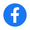 Facebook Logo - Vector - Original Latest Blue Color - Isolated. F Icon for Web Page, Mobile App or Print Materials. Transparent Royalty Free Stock Photo