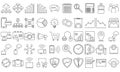 Simple Set of SEO and Marketing Related Vector black outline Icons Royalty Free Stock Photo