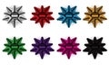 Bow ribbon color set collection on white background vector