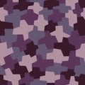 Fashionable geometric camouflage pattern. Urban camo, military print. Purple colors, violet texture.. Seamless vector background. Royalty Free Stock Photo