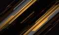 Abstract technology cyber circuit yellow grey metallic slash speed design modern futuristic background vector