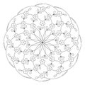 Black and white mandala vector Royalty Free Stock Photo