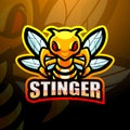 Stinger mascot esport logo design