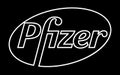 Pfizer Vector Logo - Black Color Silhouette - American pharmaceutical corporation that research and development vaccines and medic