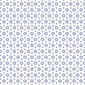 Blue Stars Dots Geometric Fabric Print Texture. Vector Ornament Repeating Background .Digital Design Pattern