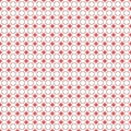 Red Stars Geometric Hexagonal Fabric Print Texture. Vector Ornament Repeating Background .Digital Design Pattern