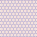 Swirl Optical Hexagonal Blue Star Object Fabric Print Texture.Vector Ornament Repeating Background Pattern.Digital Design Royalty Free Stock Photo