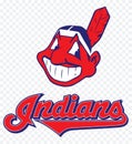 Cleveland Indians logo on white background Royalty Free Stock Photo