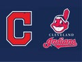 Cleveland Indians logo on white background Royalty Free Stock Photo