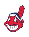 Cleveland Indians logo on white background Royalty Free Stock Photo