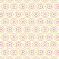 Pink Orange Geometric Hexagonal Circle Dot Mosaic Fabric Print Texture.Vector Decoration Background Pattern.Digital Design Royalty Free Stock Photo