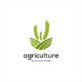 Vector logo design illustration of agriculture business Royalty Free Stock Photo