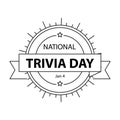 National Trivia Day Sign and Badge
