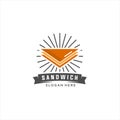 Logo Sandwich Vector vintage fast food logos set. Sandwich, hot dogs Royalty Free Stock Photo