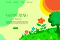 Nature landing page web template with garden theme