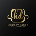 HD Logo Design Vector Template. Initial Luxury Letter HD Vector Illustration