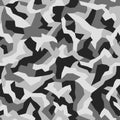 Fashionable geometric camouflage pattern. Urban camo, military print. Black and gray texture. Seamless vector background. Royalty Free Stock Photo