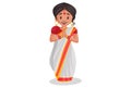 Vector graphic illustration of Indian Bengali Woman Royalty Free Stock Photo
