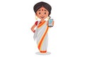 Vector graphic illustration of Indian Bengali Woman