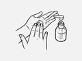 Pump alcohol gel Hand sanitizer Alcohol-based hand rub. Rubbing alcohol. Wall mounted soap dispenser. Wall hanging hand wash conta