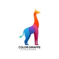 Logo Giraffe Gradient Vector Design