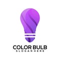 Logo Bulb Gradient Vector Design
