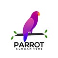 Logo Parot Colorful Gradient Vector Design