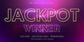 Editable text effect - jackpot prize style. Royalty Free Stock Photo