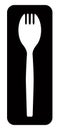 Spork Icon | Utensil Glyph | Spoon and Fork Combination | Menu Design Element | Fast Food & Casual Dining Symbol | Plasticware