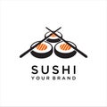 Sushi logo graphic Japanese food.