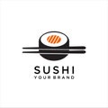 Sushi logo graphic Japanese food.